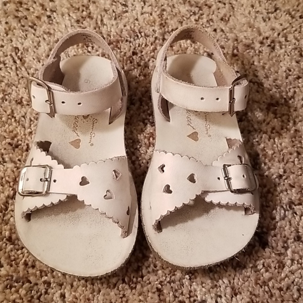 Sun-San white sweetheart sandals